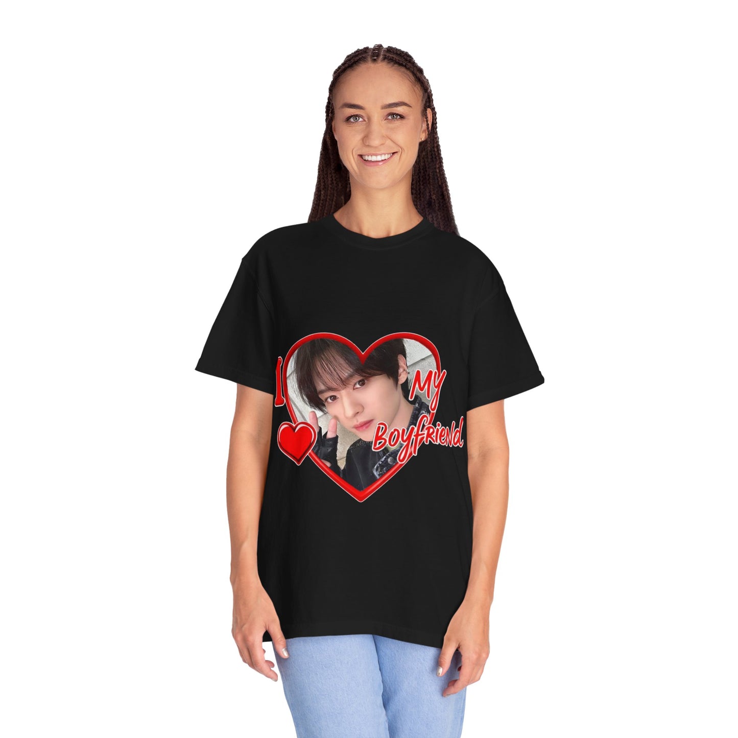 I Love My Boyfriend Unisex Garment-Dyed T-Shirt