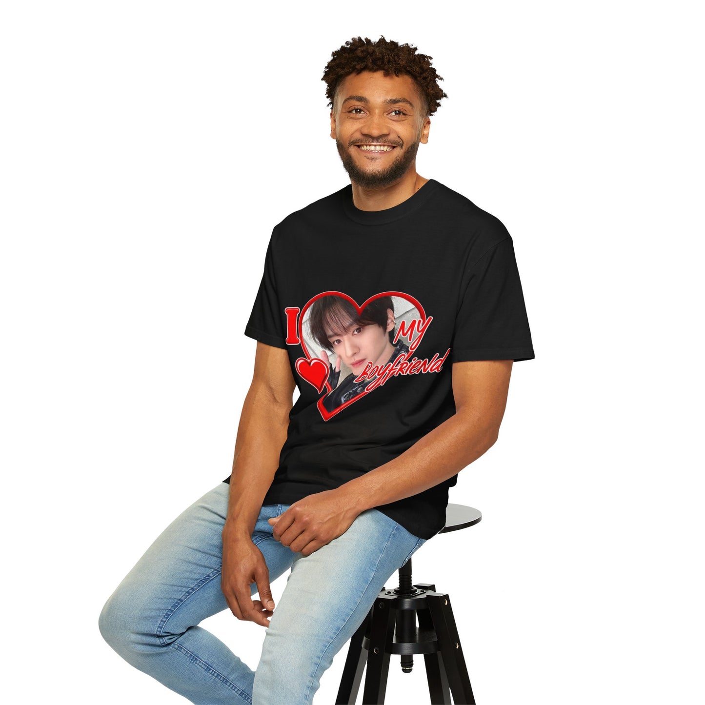 I Love My Boyfriend Unisex Garment-Dyed T-Shirt