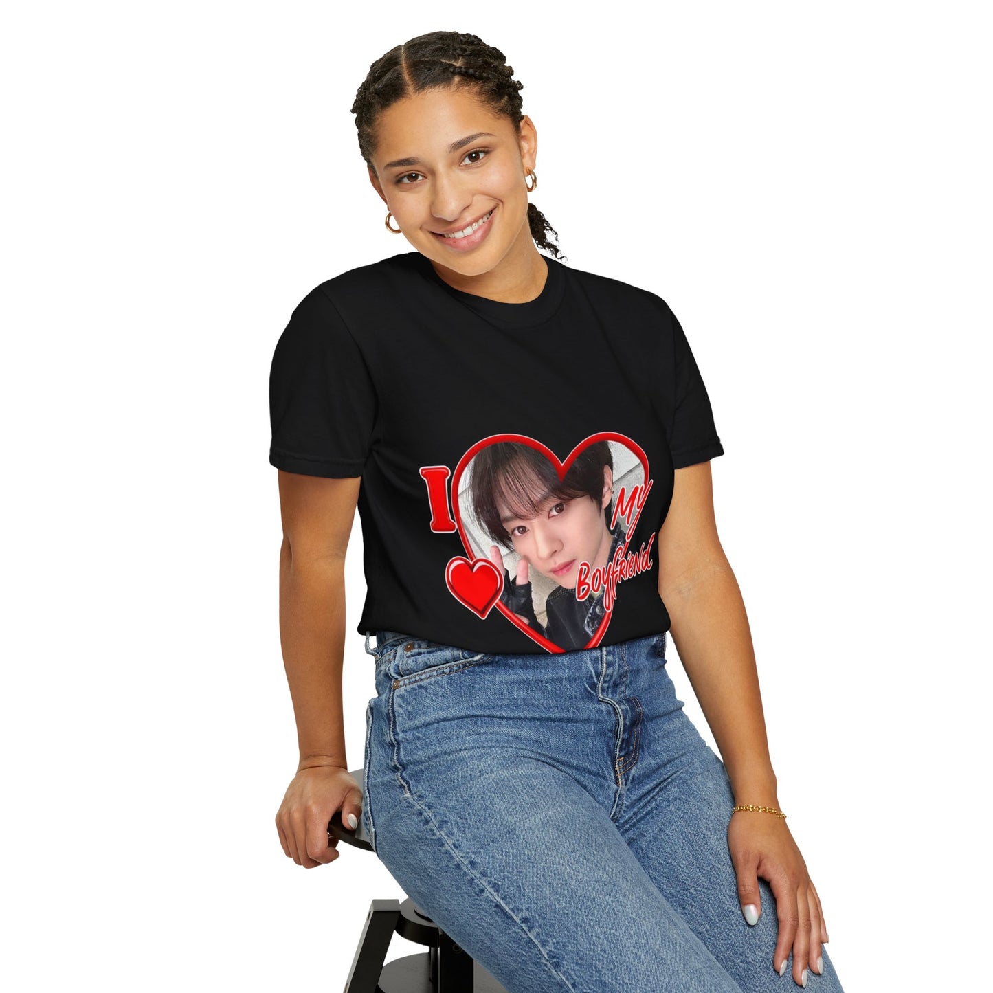 I Love My Boyfriend Unisex Garment-Dyed T-Shirt